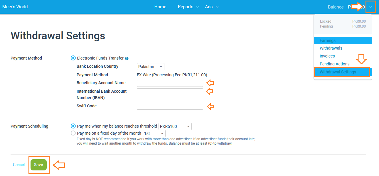 Namecheap Payment configuration on Impact Radius