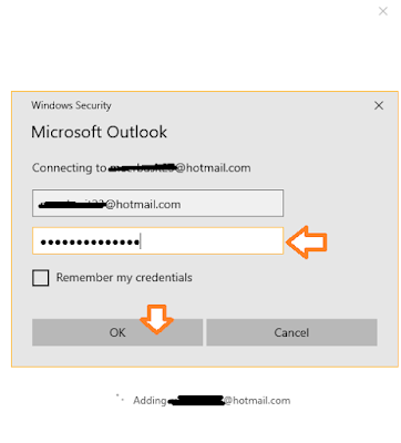 Enter your Password. Click on the OK button.