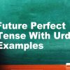 Future Perfect Tense With Urdu English Examples