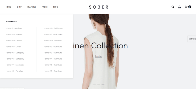 Sober is a responsive WooCommerce theme with 16+ Homepage layouts, suitable for eCommerce stores like Digital, Clothing, Furniture, Hi-tech, Watch, Men, Women, Bookstore, Cosmetics, Luxury Jewellery, Accessories, etc.