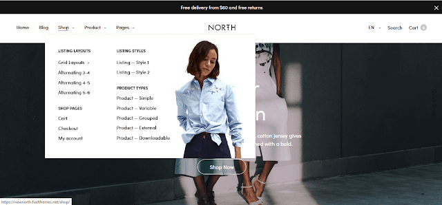 Best WooCommerce Responsive Themes - North