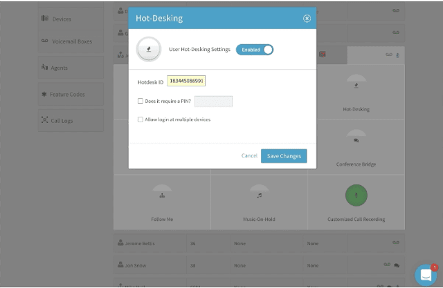 Hot Desking - VirtualPBX