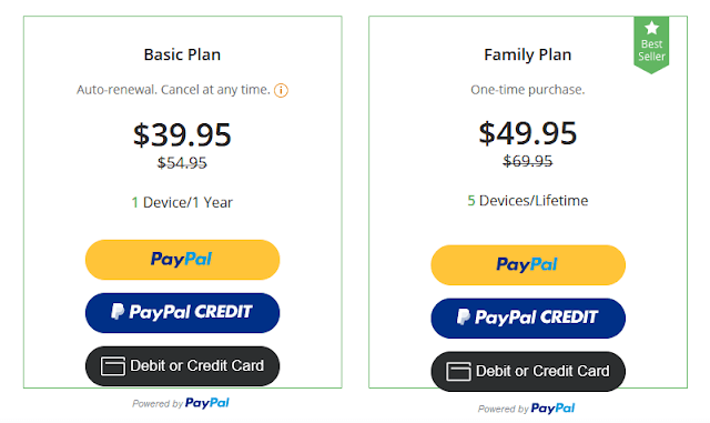 Lifetime plan is one-time purchase plan. This plan is for 5 Android devices and costs only $49.95.