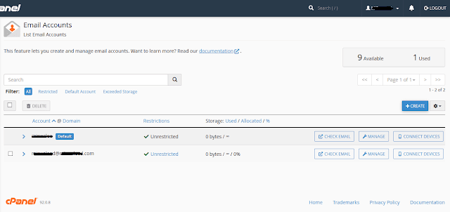Check Email, Manage, and Connect devices options. Check Email, Manage, and Connect devices options.