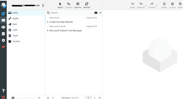 This is how your webmail mailbox looks like similar to Gmail and Yahoo.