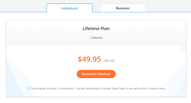 The iTransor Pro offers incredible Lifetime Plan. If you want license for more than 5 users than go for the Business plan.