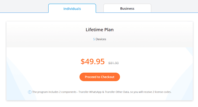 iTransor Pro offers incredible Lifetime Plan. The iTransor Pro offers incredible Lifetime Plan. If you want license for more than 5 users than go for the Business plan.