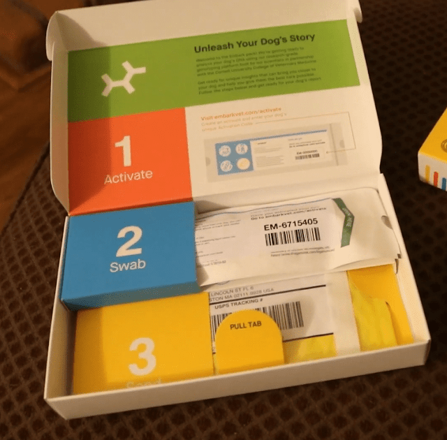 Embark DNA Test Kit is unboxed