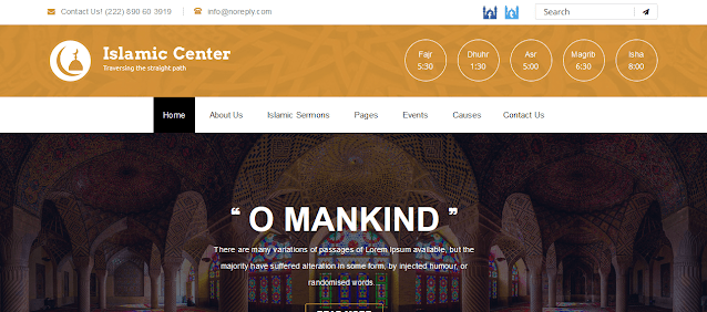 Best Nonprofit Mosque/Islamic Center WordPress Themes With Donation System | Islamic Center