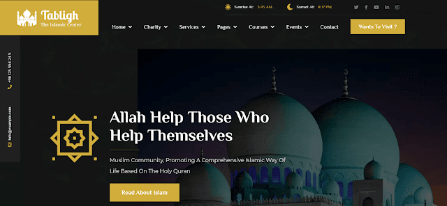 Tabligh is a super beautiful, classic, and an advanced responsive nonprofit theme for contemporary Islamic center with 5+ homepage layouts.