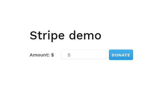 Front-end of Viavi Stripe Donation plugin. When you click the Donate button an Ajax-based payment popup form appears without refreshing the page.