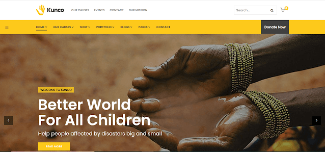 Nonprofit Fundraising & Charity WordPress Themes With Donation System | Kunco
