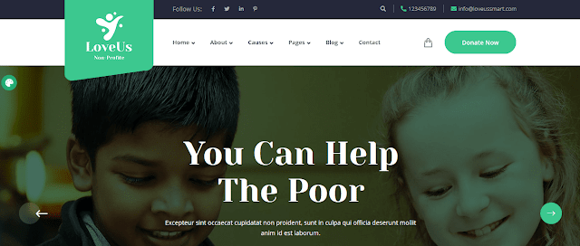 LoveUs is an elegant, modern and robust theme with 13 homepage layouts, suitable for Fundraising, NGO, Foundation, Church, Children