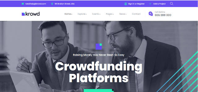 Krowd is a very unique, elegant, advanced and modern theme exclusively made for serving high quality Crowdfunding websites.