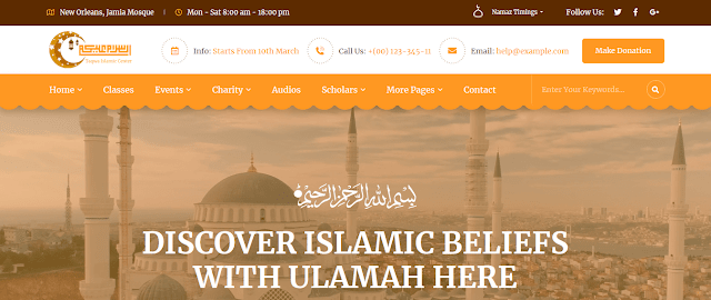 Taqwa Islamic Center is an elegant, eye-catching, modern, and advanced nonprofit Islamic Center WordPress theme with 3 homepage layouts.