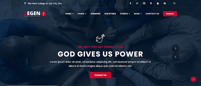 Best Nonprofit Church WordPress Themes With Donation System | Zegen