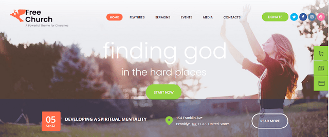 Free Church is a colorful, gorgeous, clean, and modern theme with 2 homepage layouts, suitable for Modern Church, Prayer Group