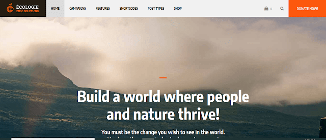 Best Nonprofit Environment WordPress Themes With Donation System | Ecologie