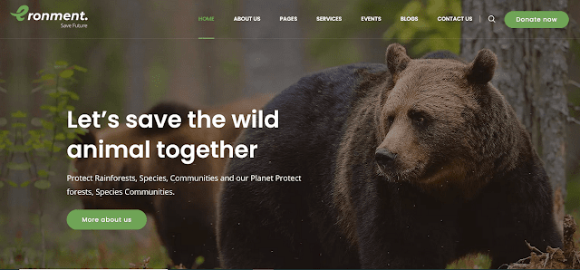 Eronment is a clean, modern and beautiful theme with 5 homepage layouts for environment and ecology projects such as Save Forests, Wildlife, Save Water, 