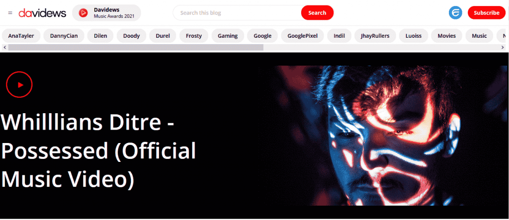 Davidews – Unique Video responsive Blogger Template 5 Davidews – Unique Video responsive Blogger Template 5