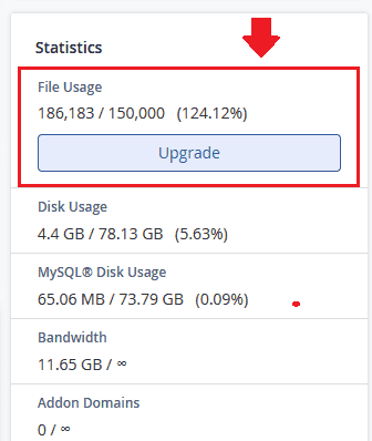 Under the "Statistics" you will see the "File Usage" option. 