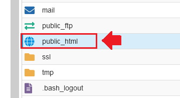 Click on the "public_html" directory.