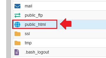 Click the "public_html".