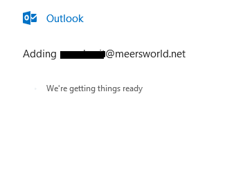 It will start verifying your email settings to connect it with the mail server. 