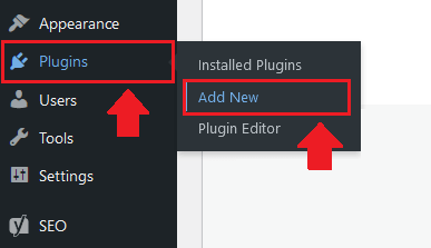 Go to Plugins from your sidebar. Click on the Add New.