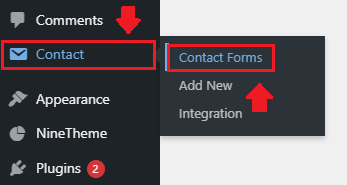 Add Contact Form In Contact Us Page In WordPress 4