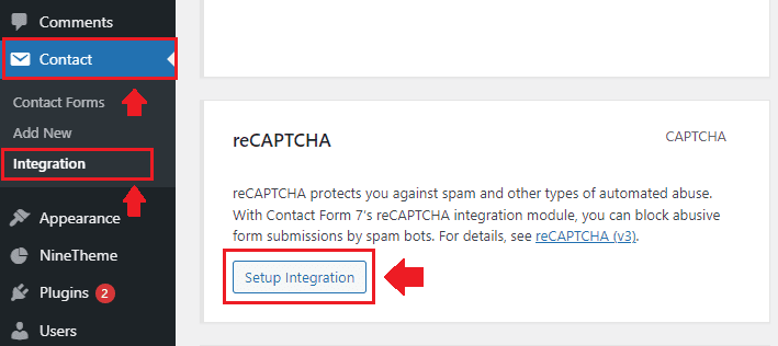 Integrate reCAPTCHA In Contact Form 7 4