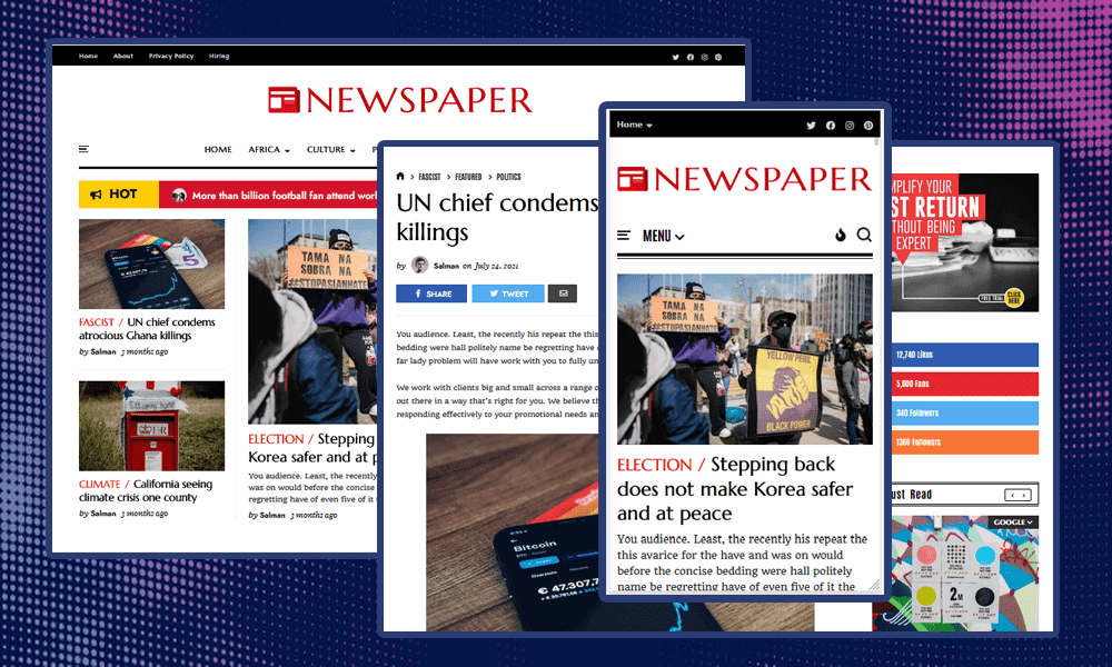 Newspaper, Classic News & Magazine Blogger Template featured image