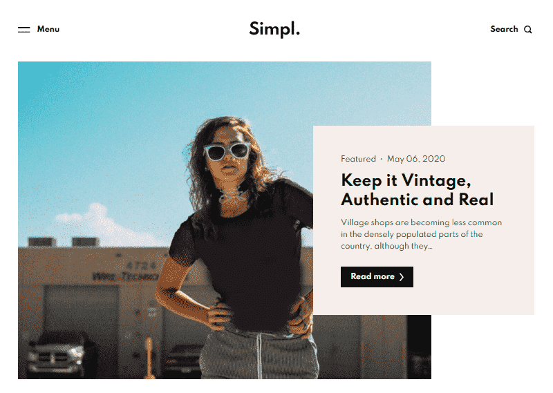 Simpl, A Multipurpose Personal Blogger Template 3