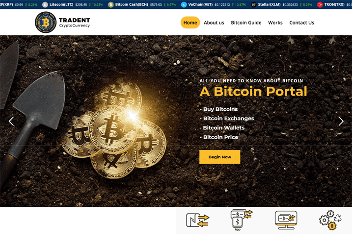Tradent Cryptocurrency is a feature-rich and modern responsive WordPress theme for Bitcoin, Crypto Trading, ICO Promotion, and Cryptocurrency Exchange.