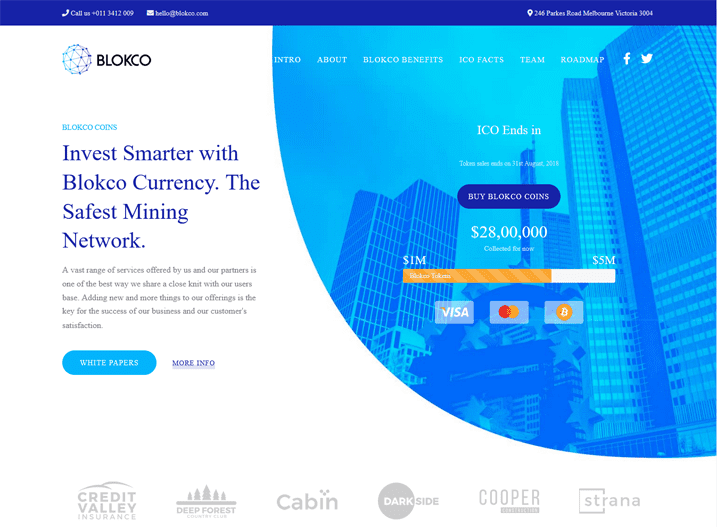 Blokco is an elegant and fast responsive cryptocurrency WordPress theme that can be used for ICO Landing Page, Blockchain Consulting, and ICO Advisor websites.