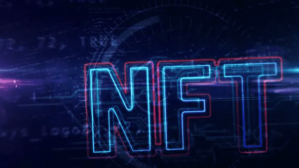 NFT Symbol Abstract Loopable Tunnel is also an innovative motion graphic that shows neon NFT Symbols 