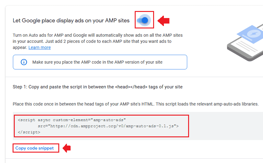 How to show Google AdSense Ads On AMP Pages 5