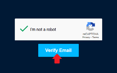 Click "I'm not a robot", fill the security captcha and click "Verify Email".