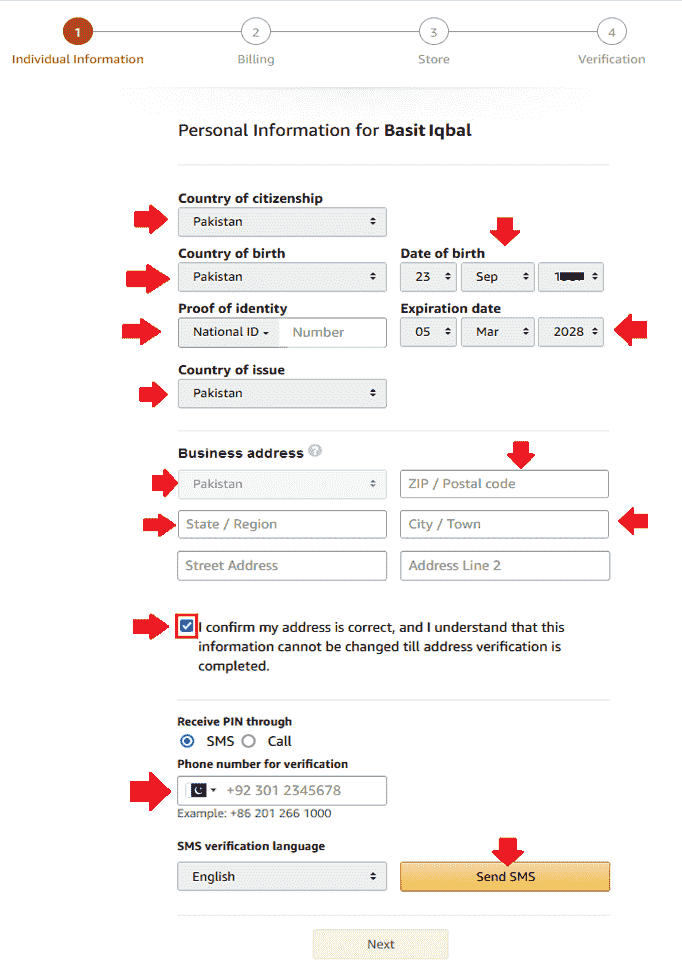 Create Amazon Seller Account From Pakistan 10