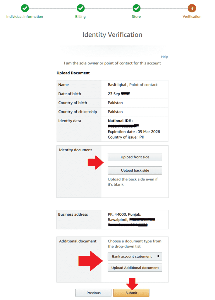 Create Amazon Seller Account From Pakistan 16