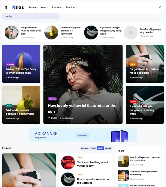 Atlas: News & Magazine Blogger Template Desktop View Atlas: News & Magazine Blogger Template Desktop View