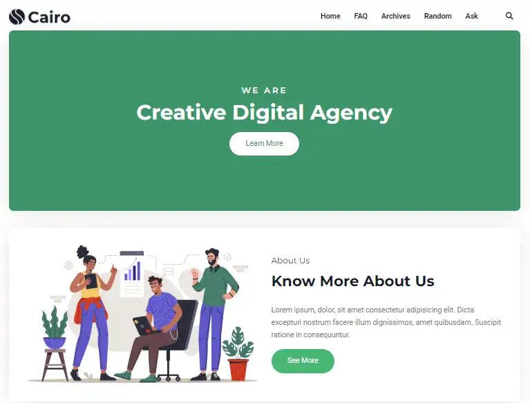 Cairo is a very unique, fantastic, clean, and aesthetic multipurpose responsive Tumblr theme for business, agency, startup, app showcasing, and app landing websites.