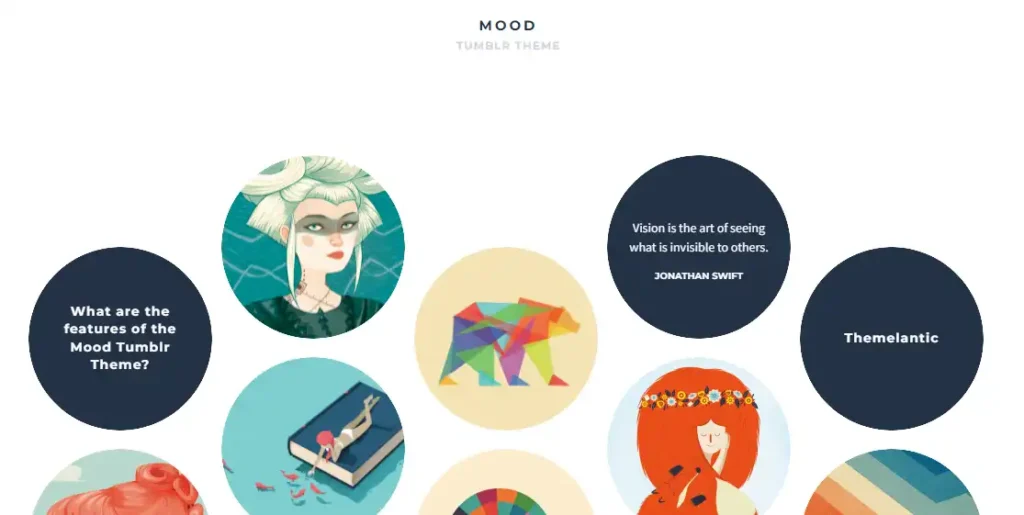 Mood is a cute, clean, minimal and beautiful Tumblr theme with zigzag layout. Ideal for displaying your portfolio in a very unique and creative way. 