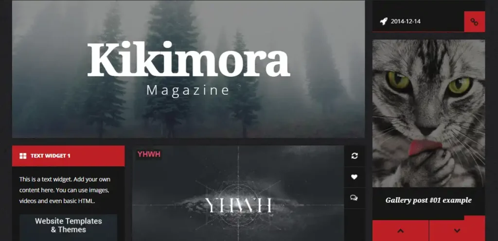 Kikimora Magazine is a very innovative, dynamic, powerful, and feature-rich Tumblr theme with dark background