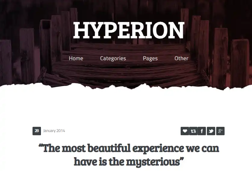 Hyperion is a clean, minimalistic, and elegant aesthetic Tumblr theme designed for blogging.