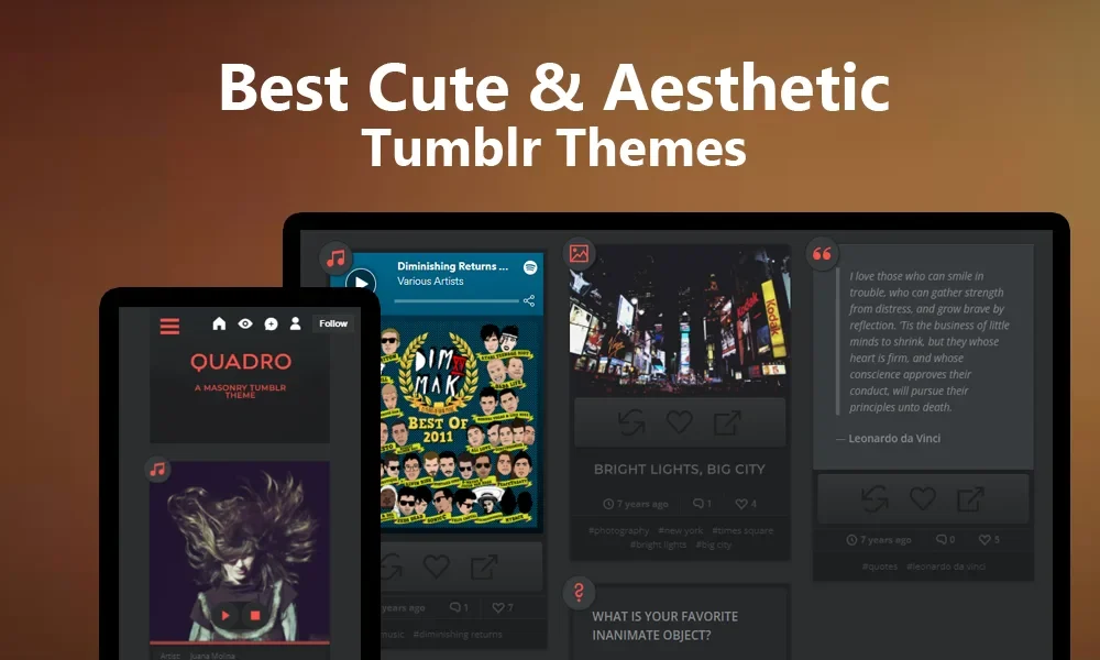 Best Cute & Aesthetic Tumblr Themes featred