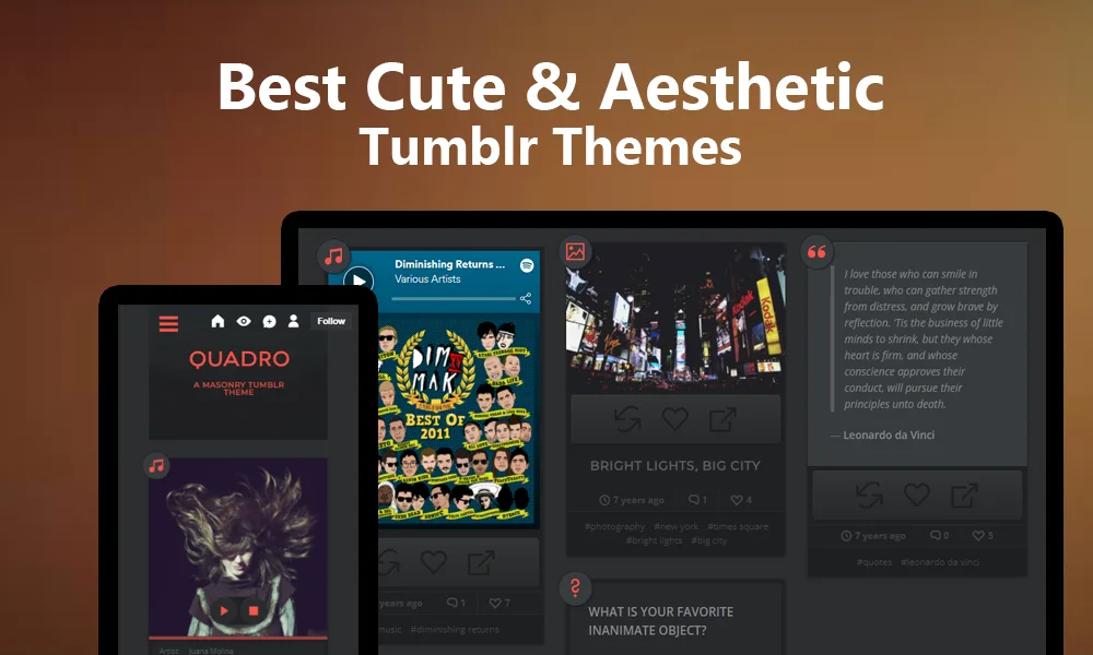Best Cute & Aesthetic Tumblr Themes featred