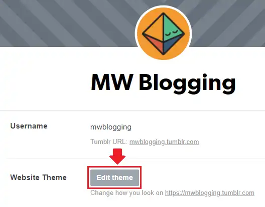 Now go to Website Theme section and click the Edit theme button. Now go to Website Theme section and click the Edit theme button.