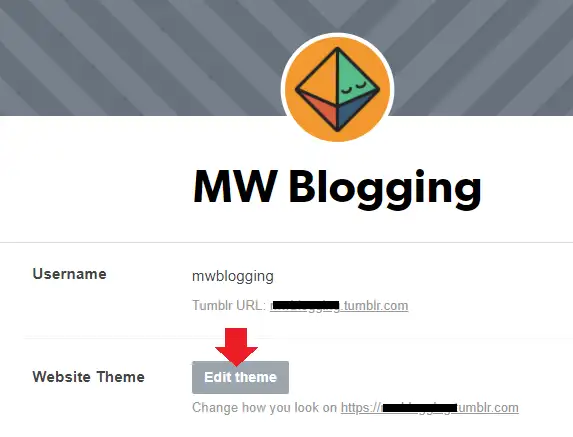 Click the Edit Theme button. Click the Edit Theme button.