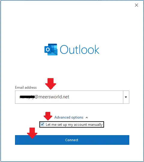 Setup Custom Domain Email In Outlook 2021, 365, 2019 3